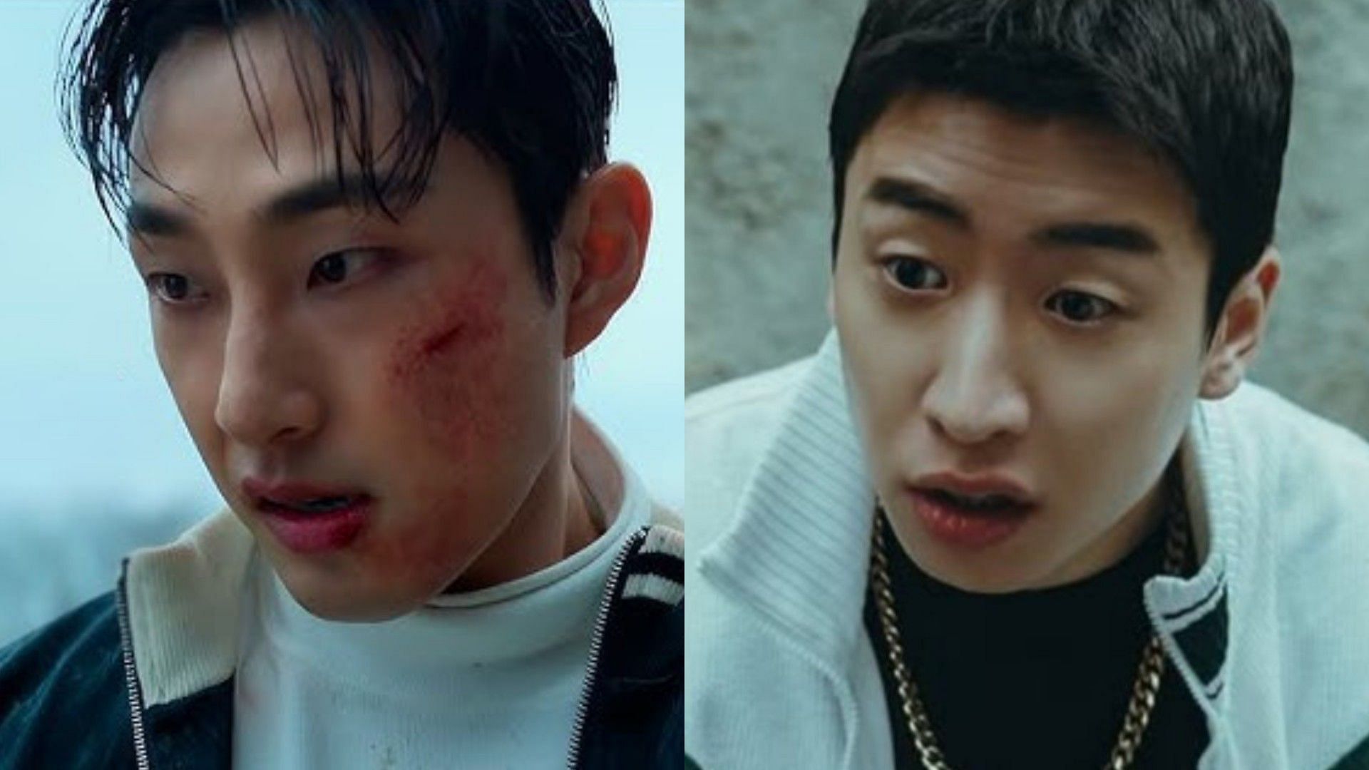 Yoo Su-bin as Choi Hyo-man and Bae Na-ra as Na Baek-jin in Weak Hero Class (Image via Netflix)